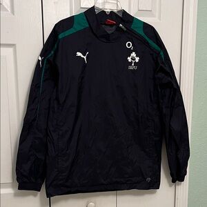 Puma Men's Blue Windbreaker rugby O2 medium